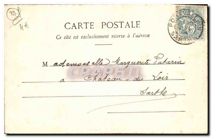 CPA Chateau de Lude Le Petit Salon  — Verso