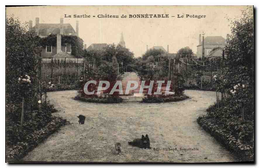 CPA La Sarthe Chateau de Bonnetable Le Potager 