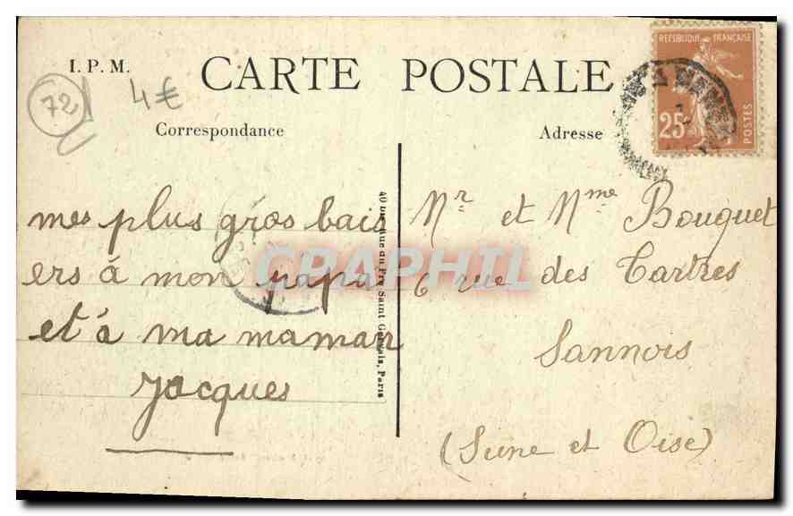 CPA La Sarthe Chateau de Bonnetable Le Potager  — Rückseite