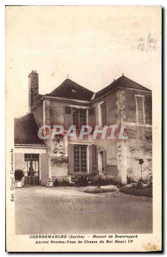 CPA Courdemanche Sarthe Manoir de Beauregard Ancien Rendez Vous de Chasse du Roi Henri IV 