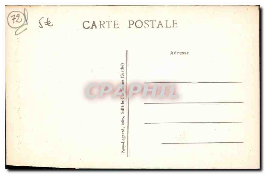 CPA Sille le Guillaume Sarthe Le Donjon  — Rückseite