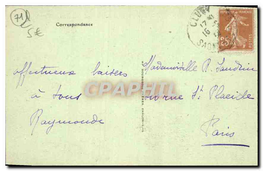 CPA Saint Pon S et L Chatea de Lamartine  — Back