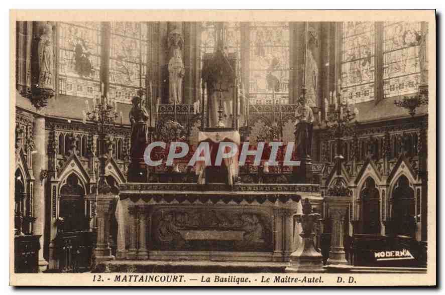 CPA Mattaincourt La Basilique Le Maitre Autel 