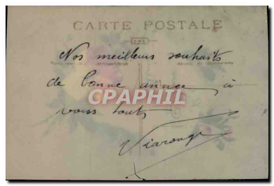 CPA Bonne Annee Fleurs — Rückseite