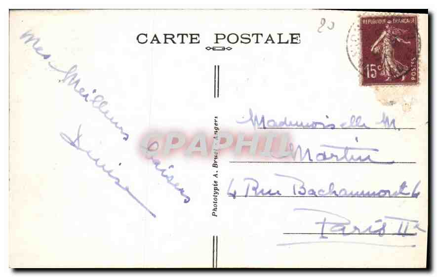 CPA Lannion C du N La Vierge couchee du Yaudet  — Rückseite