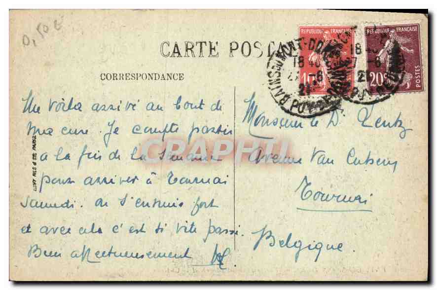 CPA Env du Mont Dore Vue generale de Murols et le Chateau  — Rückseite