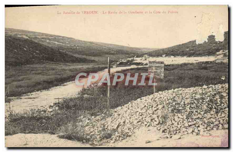 La Bataille de VERDUN — Le Ravin de la Goullette et la Côte du Pâlère — Photo Verdun