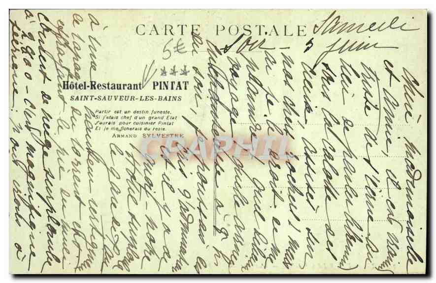 Saint-Sauveur-les-Bains — Vue générale — Hôtel-Restaurant Pintat — Rückseite