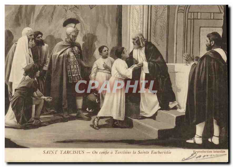 CPA Saint Tarcisius On confie a Tarcisius la Sainte Eucharistie