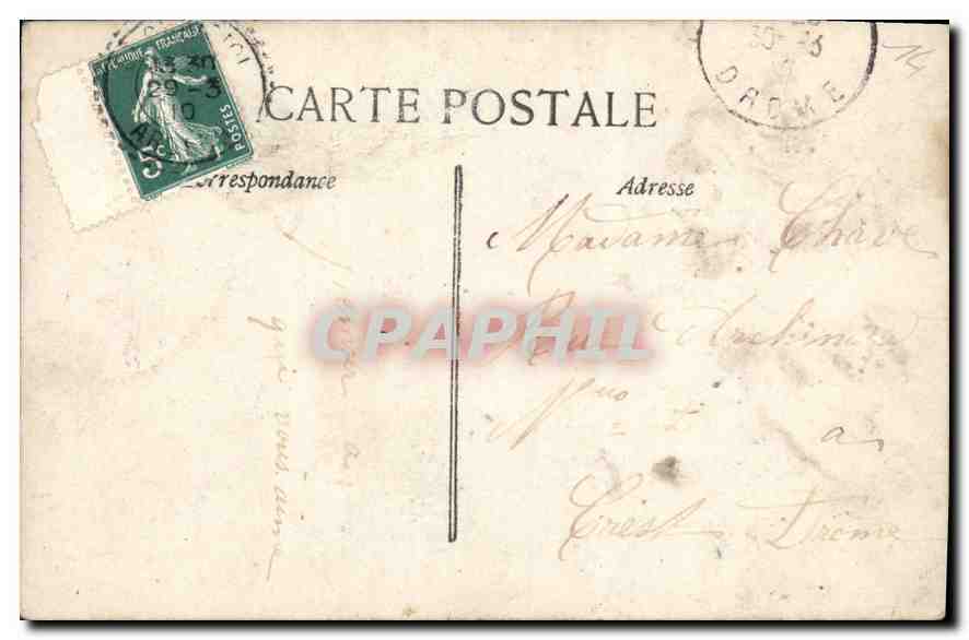 CPA En me debarassant de ces poissons d avril Homme — Rückseite