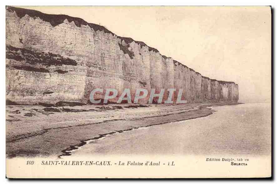 CPA Saint Valery en Caux La Falaise d'Aval 