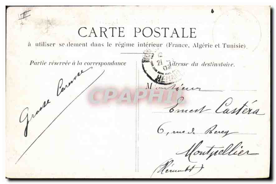 CPA Meyrueis a Saint Enimie Lozere  — Rückseite