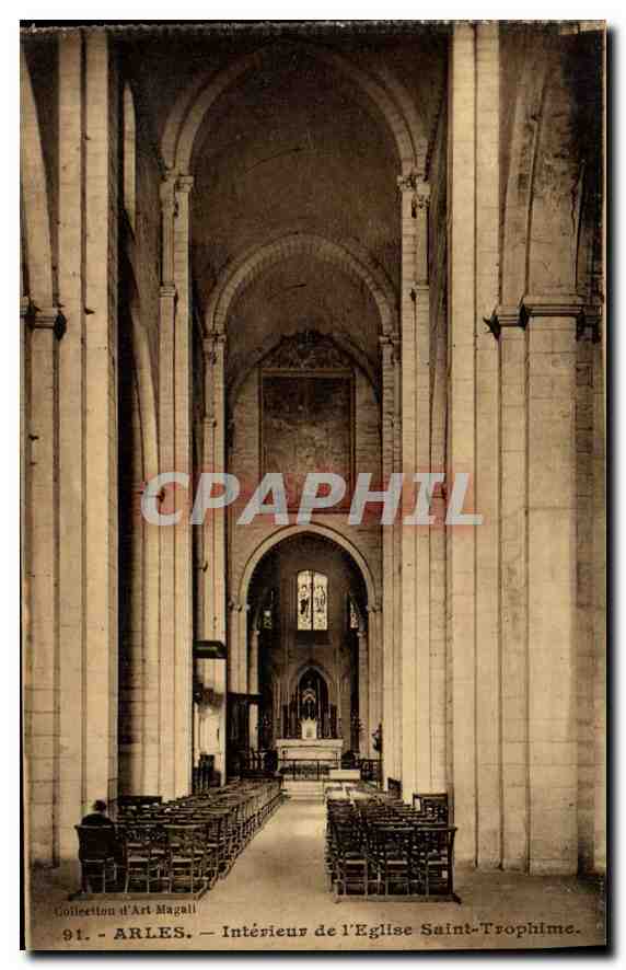 Intérieur de l'Église Saint-Trophime — Arles — Collection d'Art Magalli, n°91