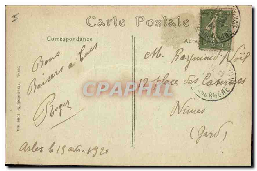 CPA Arles Portail de 'Eglise Saint Trophime  — Verso
