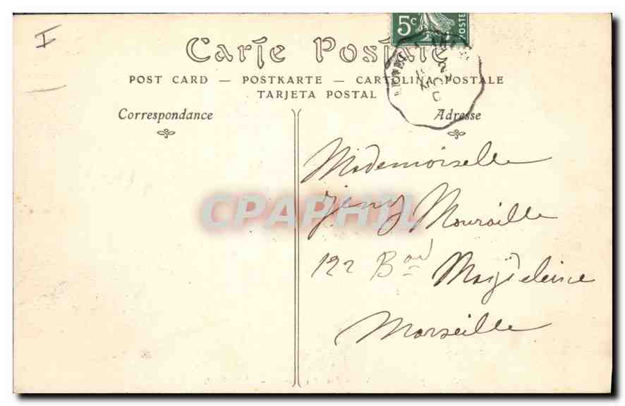 CPA Arles Les Alyscamps  — Verso