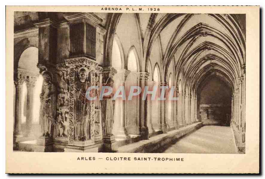 Arles — Cloître Saint-Trophime — Agenda P.L.M. 1928