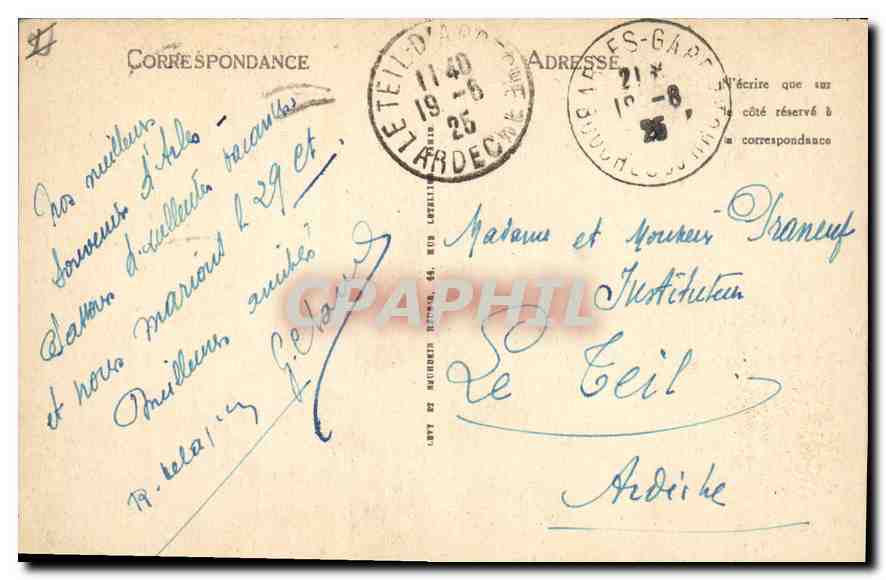 CPA Arles Un coin du Theatre Antique Colonnes Corinthiennes  — Verso