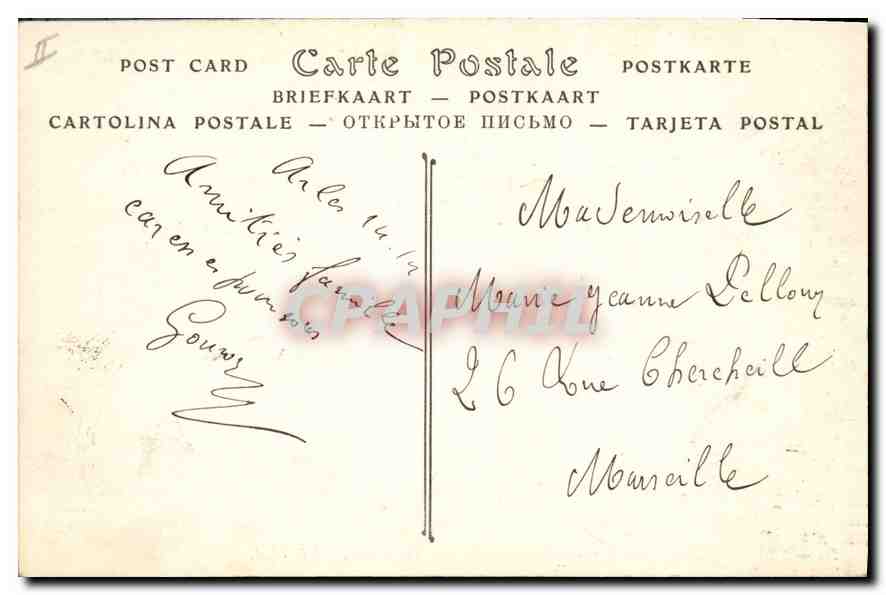 CPA Arles Arlesiennes aux Aliscamps Allee des Tombeaux  — Rückseite