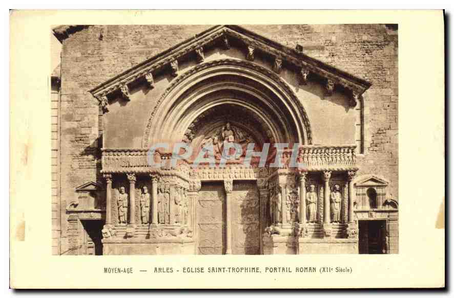 Arles - Kirche Saint-Trophime, romanischer Portal (11. Jahrhundert)