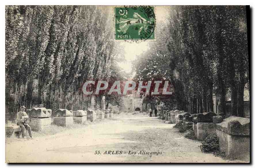 Les Aliscamps — Arles — éditeur non visible, n° de série 55