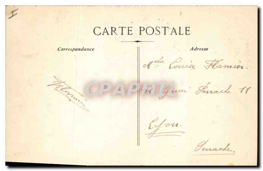 Les Aliscamps — Arles — éditeur non visible, n° de série 55 — Verso
