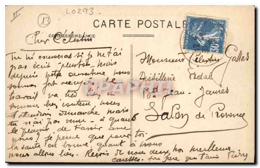 Arles — Un coin du Théâtre Antique et la Rue du Cloître — Éditeur : L. St-Blay, n°49 — Verso