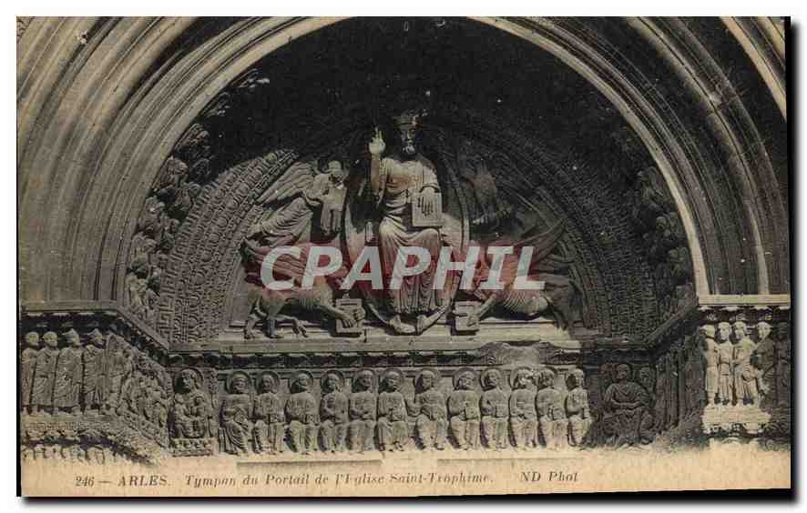 Arles — Tympan du Portail de l'Église Saint-Trophime — ND Phot