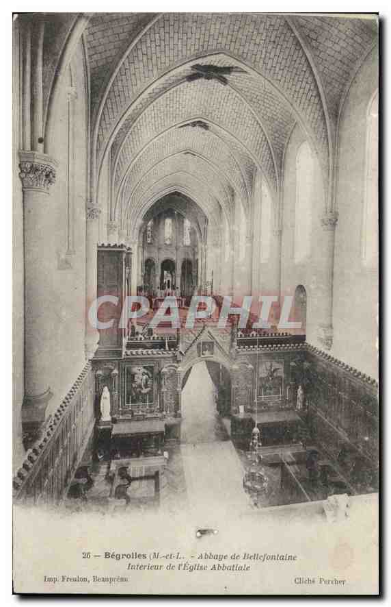 CPA Begrolles Abbaye de Bellefontaine Interieur de l'Eglise Abbatiale 