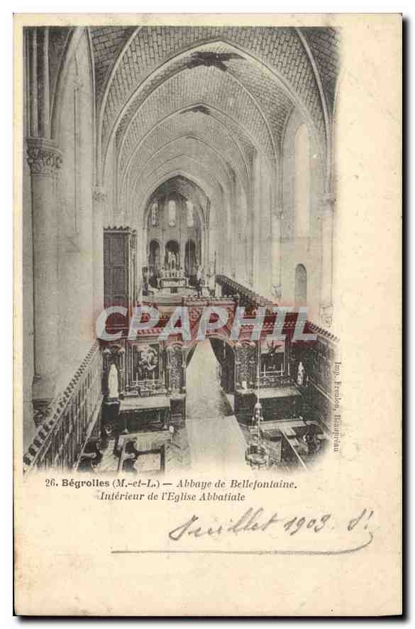 CPA Begrolles M et L Abbaye de Bellefontaine Interieur de l'Eglise Abbatiale 