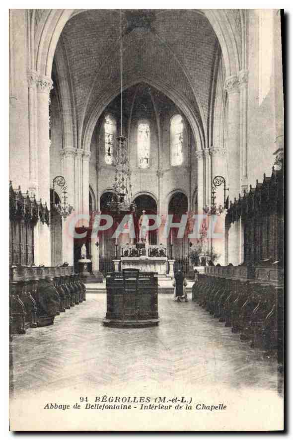 CPA Begrolles M et L Abbaye de Bellefontaine Interieur de la Chapelle 