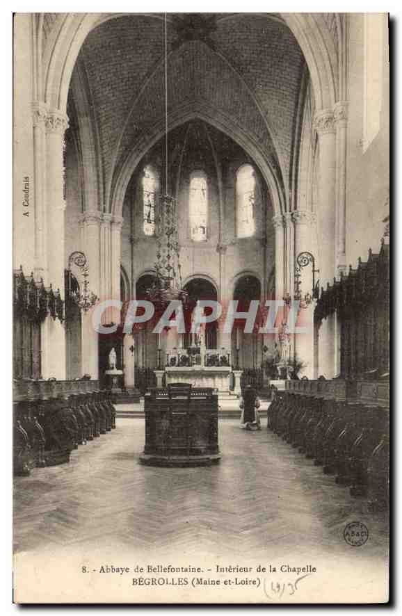 CPA Abbaye de Bellefontaine Interieur de la Chapelle Begrolles Maine et Loire 