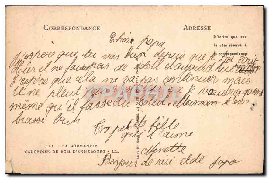 CPA La Normandie Cauchoise de Bois d'Ennebourg  — Verso