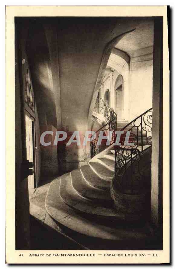 CPA Abbaye de Saint Wandrille Escalier Louis XV 