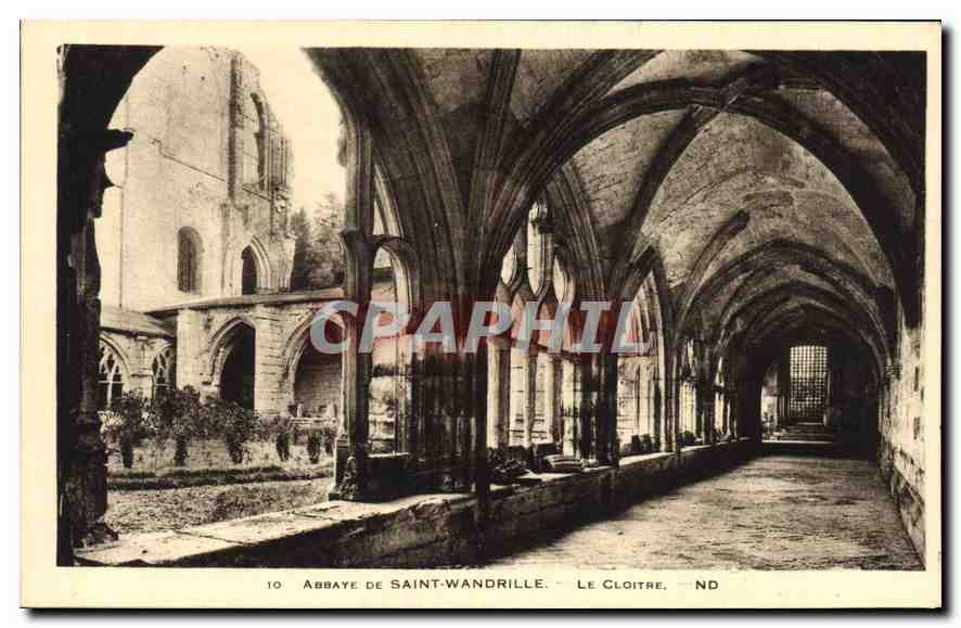 CPA Abbaye de Saint Wandrille Le Cloitre 