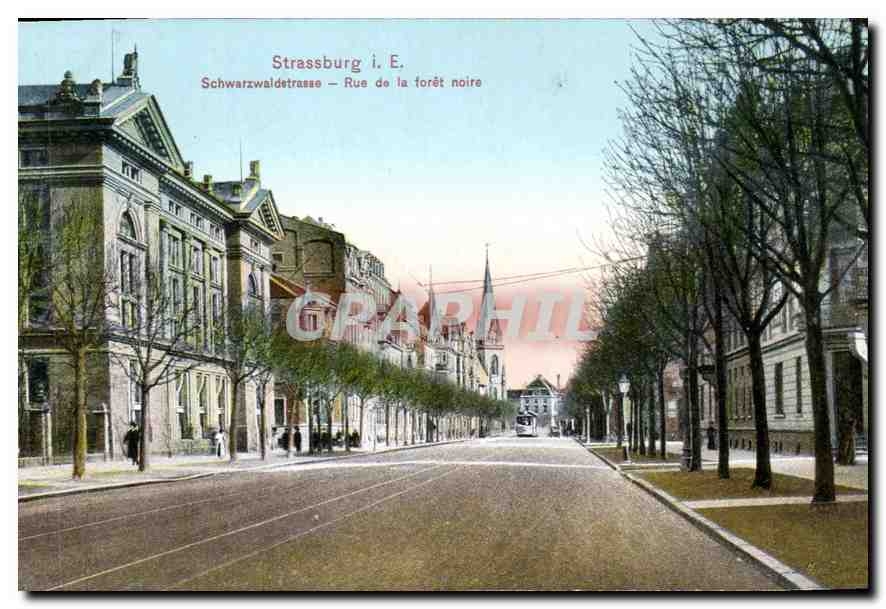 CPA Strassburg Rue dela foret noire 
