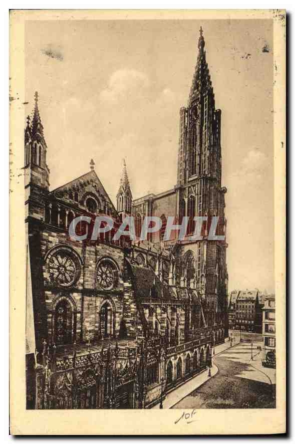 CPA Cathedrale de Strasbourg Cote nord 