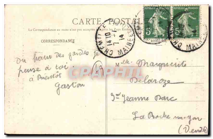 CPA Les Gardes M et L Vitraux exposes dans la Chapelle de la Planch Grelet  — Back