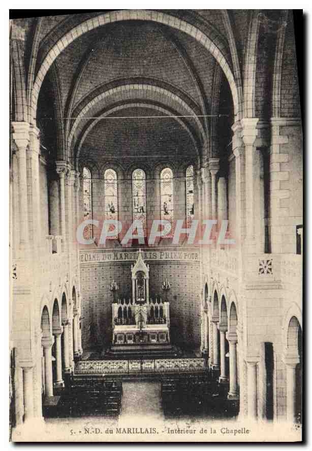 CPA ND du Marillais Interieur de la Chapelle 