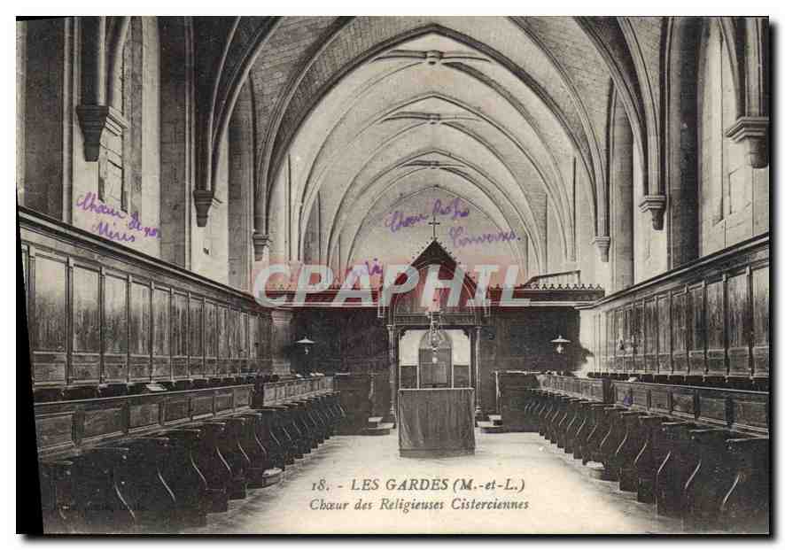 CPA Les Gardes M et L Choeur des Religieuses Cisterciennes 