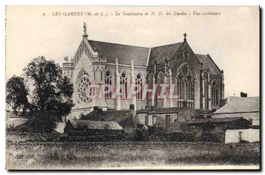 CPA Les Gardes M et L Le Sanctuaire de ND des Gardes Vue exterieure 