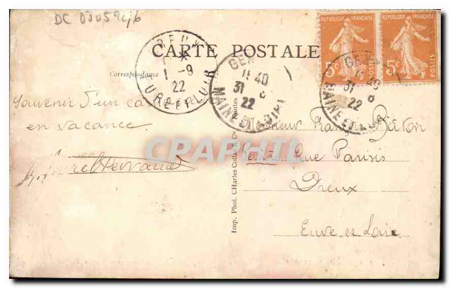 Abbaye de St-MAUR - Le Nymphée (fontaine) de la Villa Gallo-Romaine de Florus — Verso