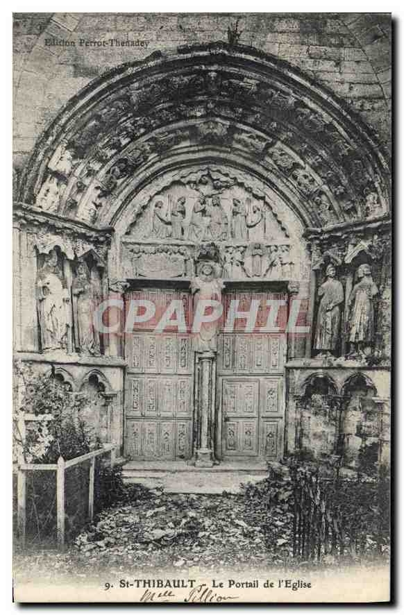 CPA St Thibault Le Portain de l'Eglise 