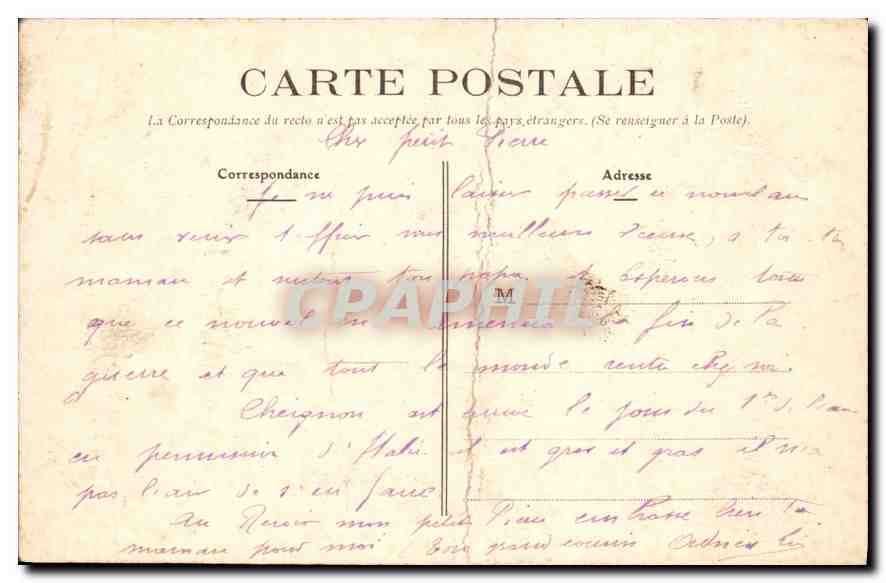 CPA Le Camp M et L Interieur de l'Eglise  — Rückseite