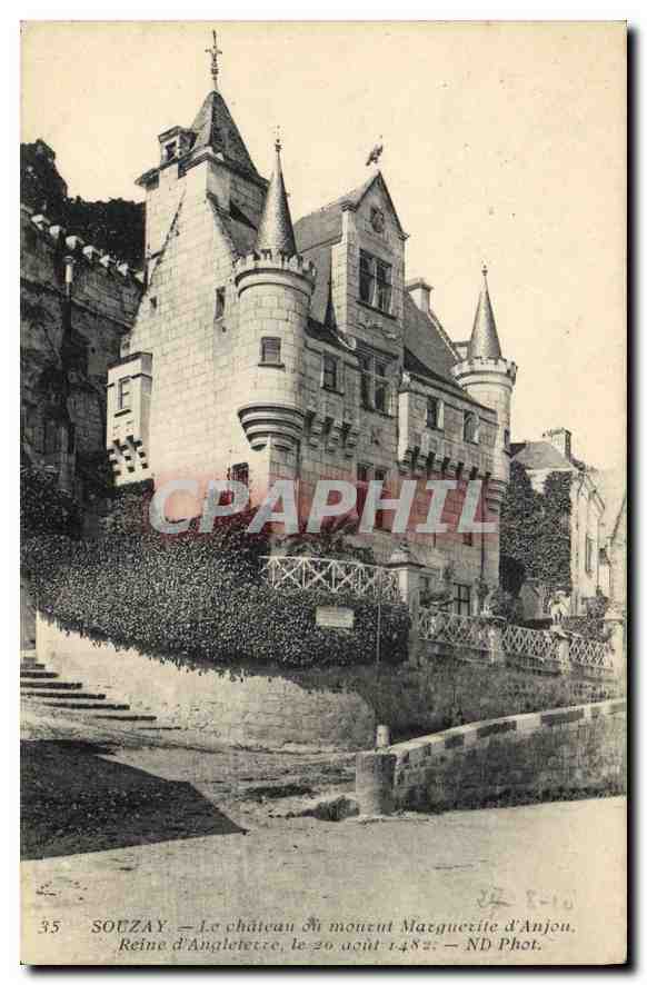 CPA Souzay Le chateau ou moneut Marguerite d'Anjou 