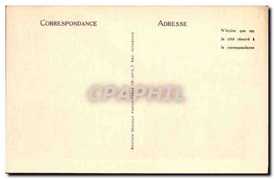 CPA Fontevrault L'Abbaye Interieur de l'Eglise  — Verso