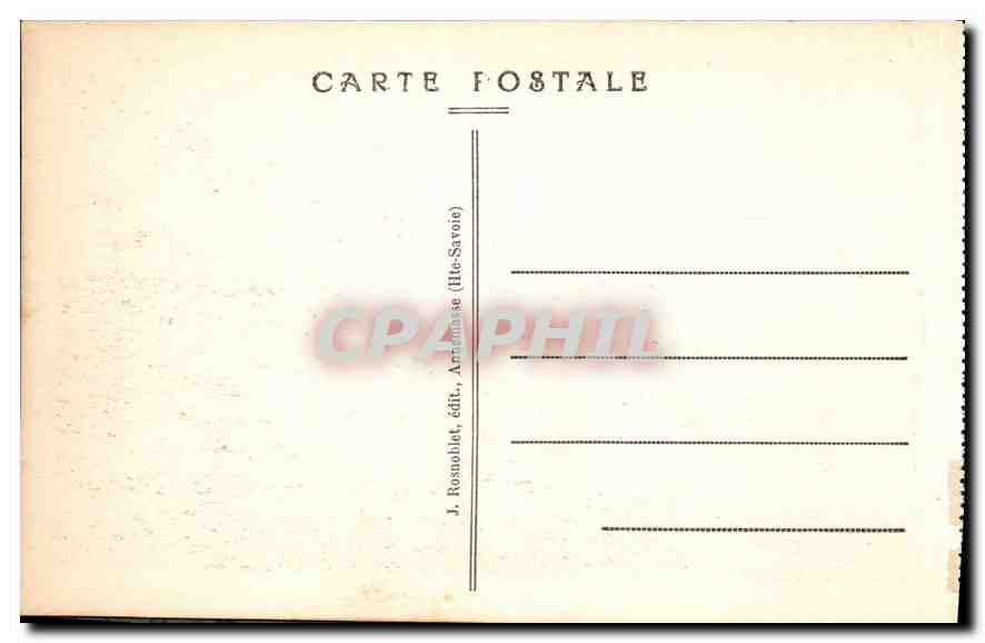 CPA Chemin de fer du Mont Blanc Chalet Hotel et station du Col de Voza  — Verso