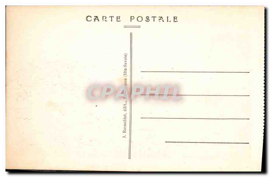 CPA Chemin de fer du Mont Blanc Serviz et la Chaine des Fiz vus du Col de Voza  — Verso