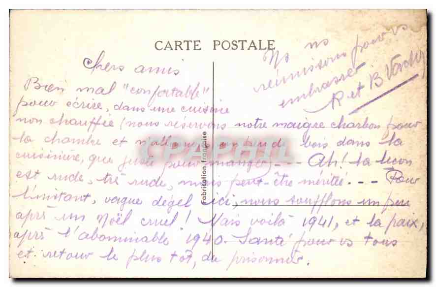 CPA Bonne Annee  — Rückseite