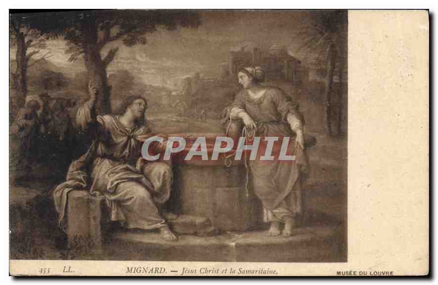 CPA Mignard Jesus Christ et la Samaritaine 