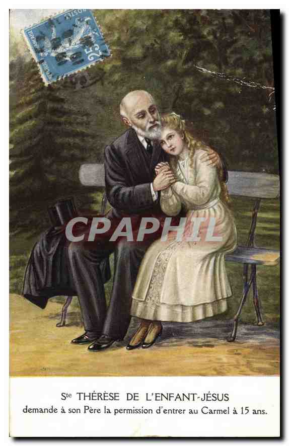 CPA Ste Therese de l'Enfant Jesus demande a son Pere la permission d'entrer au Carmel a 15 ans 
